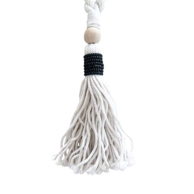 Black Beaded Tassel