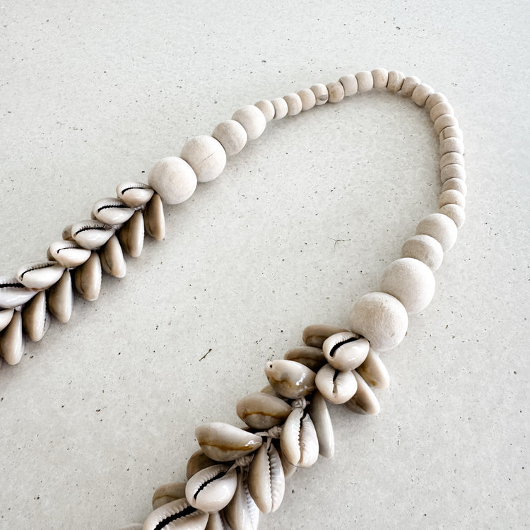 Cowrie Shell & Natural Bead Necklace