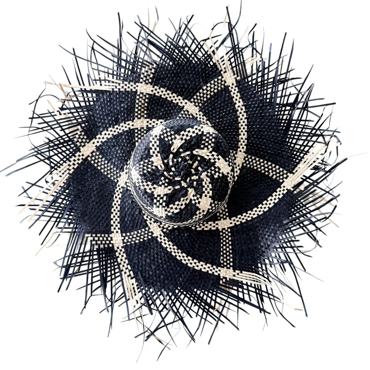 Bahamas Sun Hat | Black & Natural