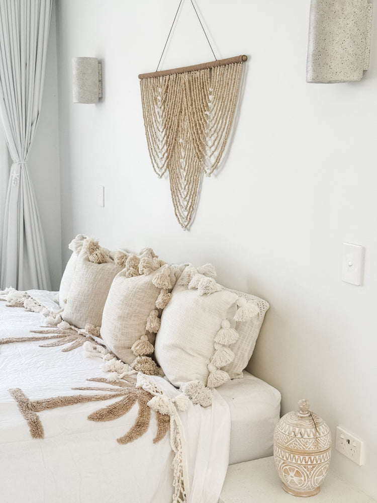 Maklak Tassel Cushion Cover – Natural | 45x45cm