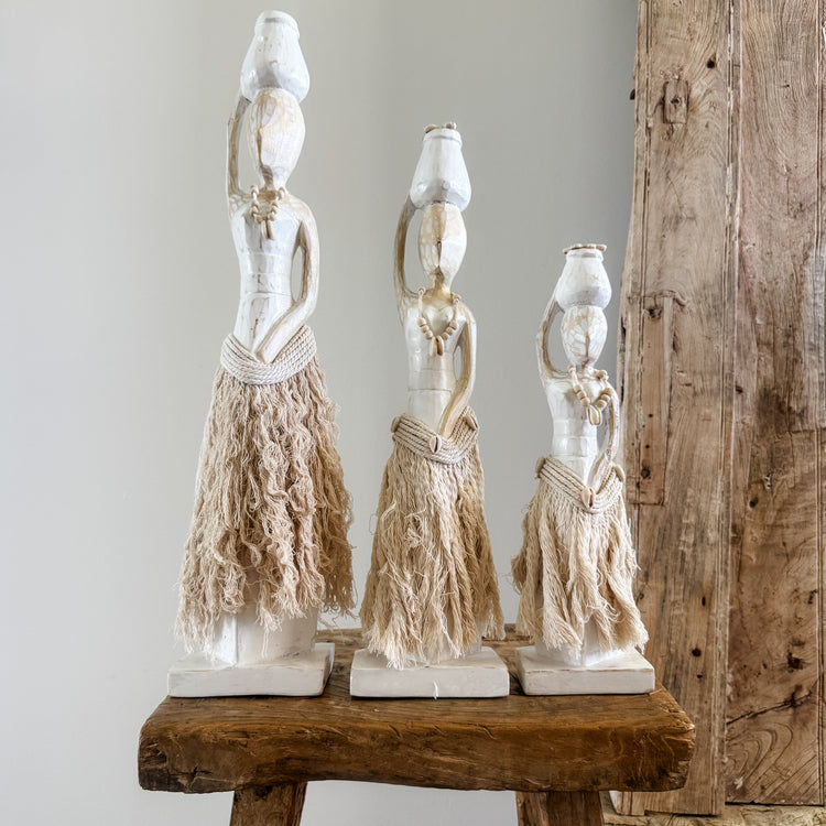 Coastal Island Tribal Lady Statue – Natural