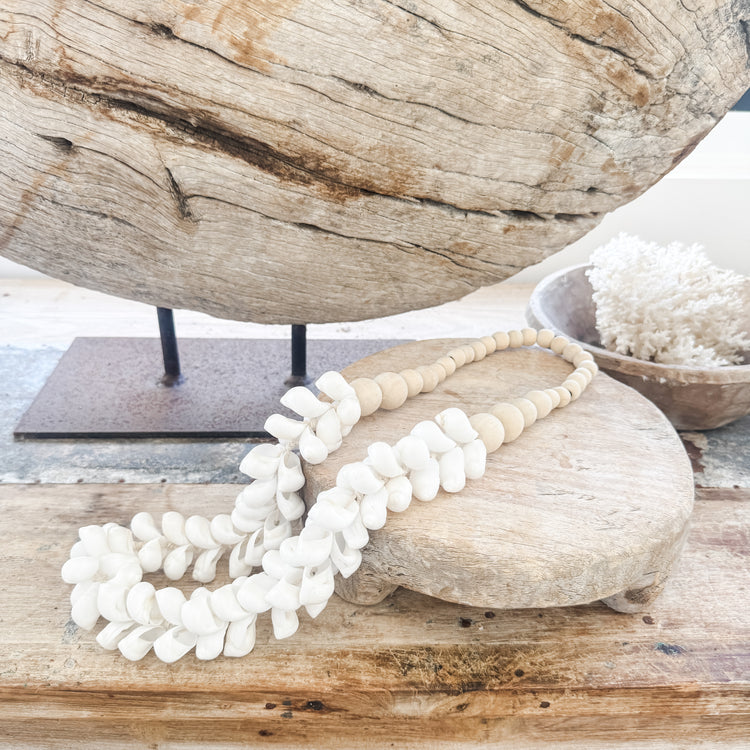 Natural & White Shell Necklace