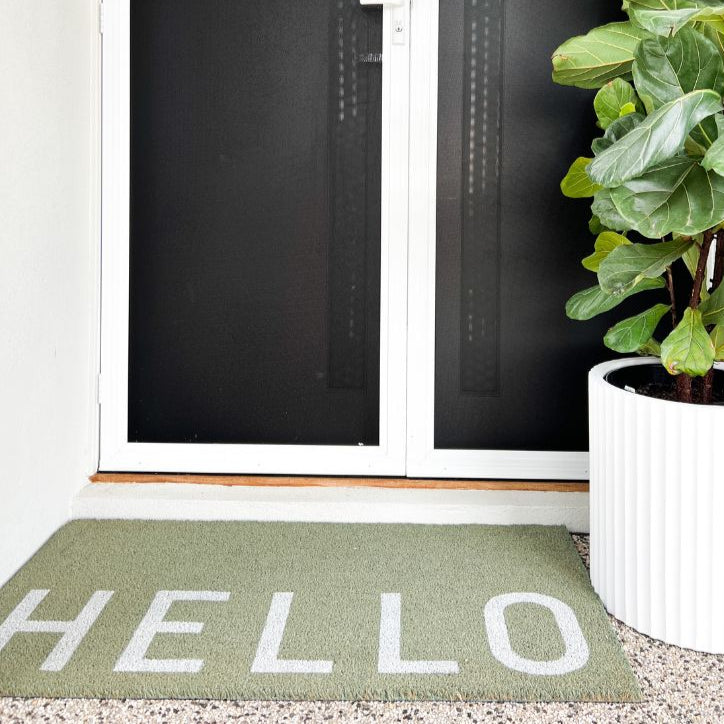Hello Doormat - Eucalyptus