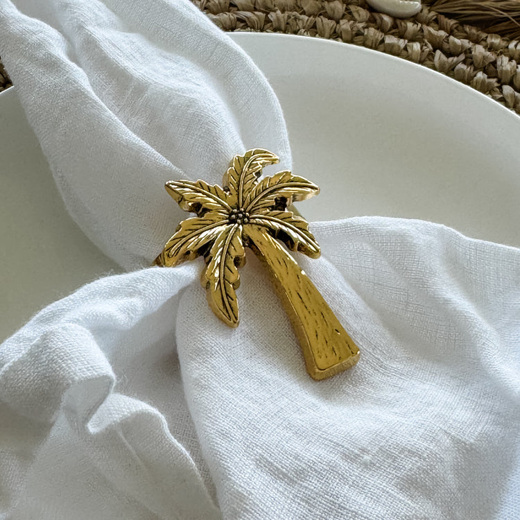 Golden Palm Napkin Ring