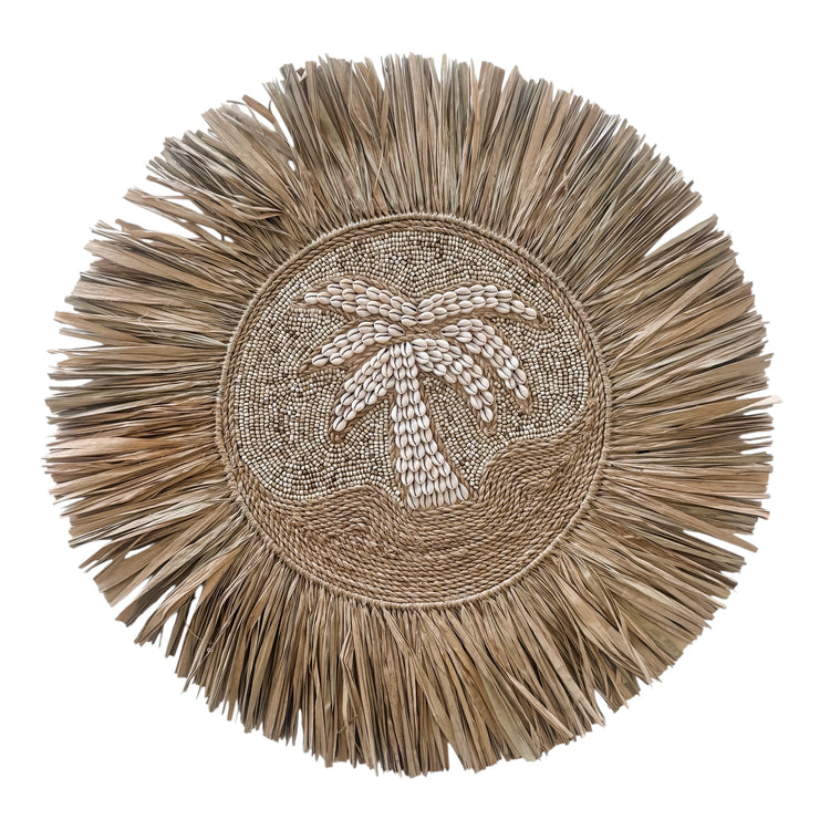 Bora Bora Palm Tree Shell Wall Hanging – Natural Sand