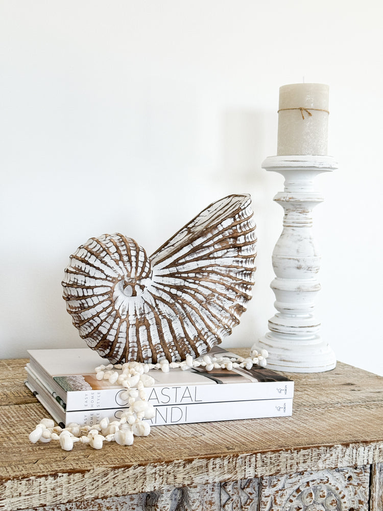 Boho Whitewash Candle Sticks