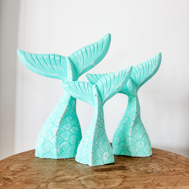 Coastal Mermaid Tail Decor Set – Aqua