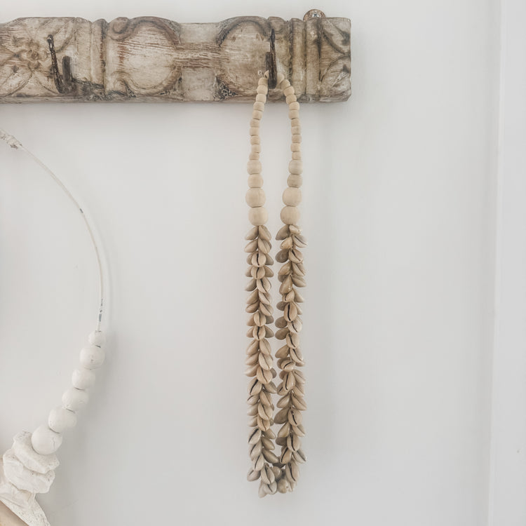 Cowrie Shell & Natural Bead Necklace