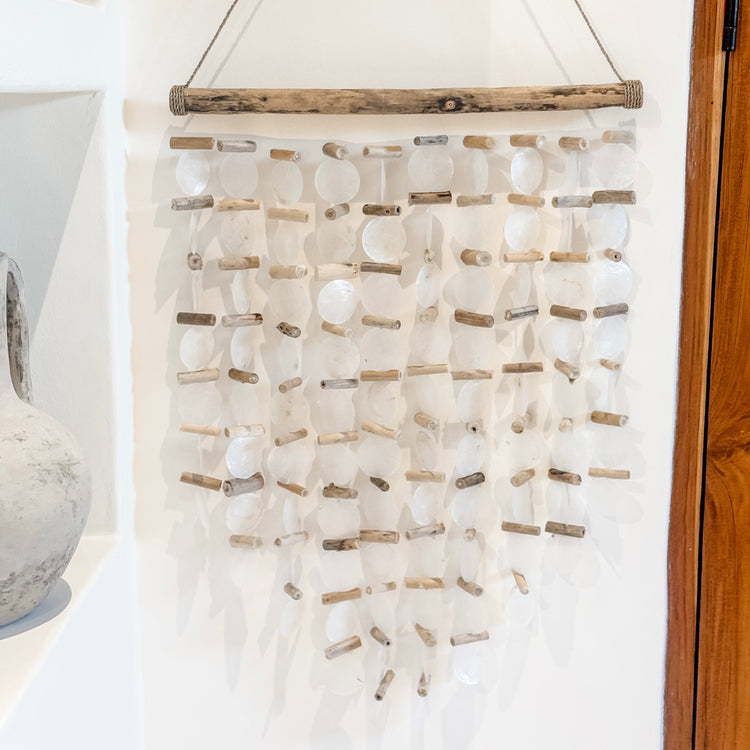 Capiz & Driftwood Wall Hanging Preorder