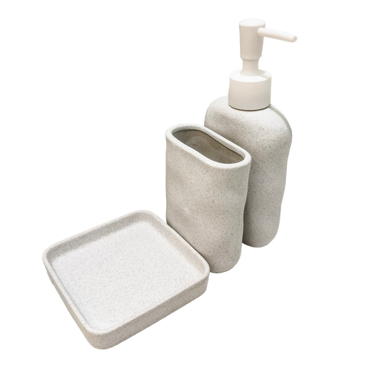 Olwen Ceramic Bathroom Set of 3 Preorder