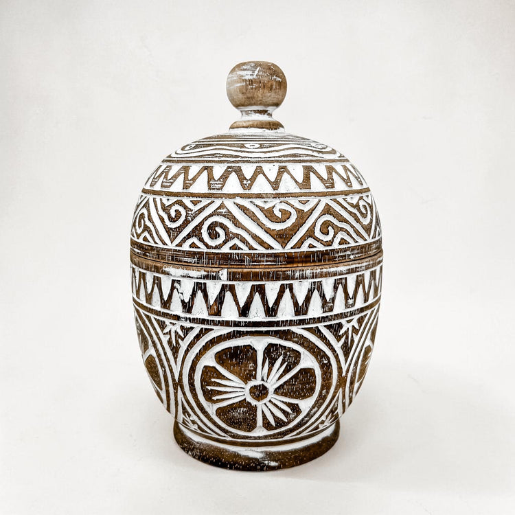 Solstice Lidded Pot | Brown Wash