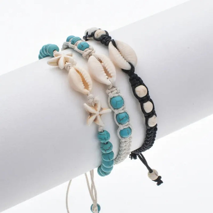 Turquoise Cowrie Anklet/Bracelet | Willow & the Waves Collection