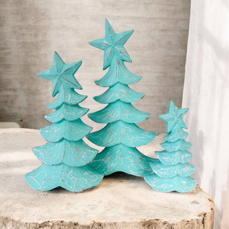 Seafoam Christmas Tree Trio – Limited Edition