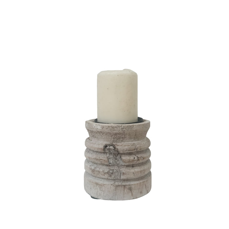 Anjeet Wooden Candle Holder