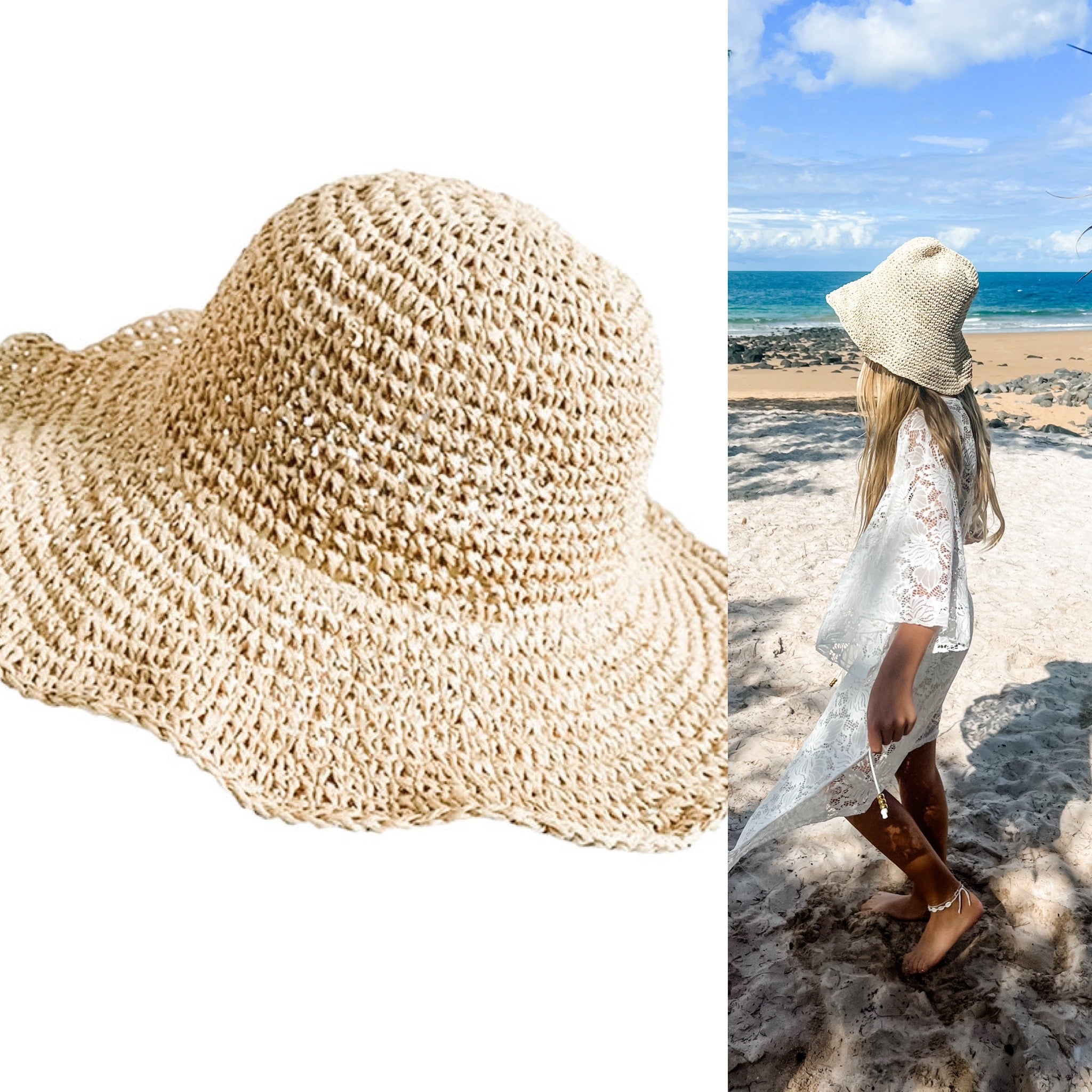 Costa Beach Hat Blonde Willow And The Waves Collection 