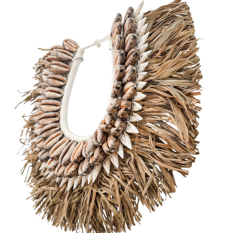 Bora Bora Tribal Cowrie Necklace on Stand