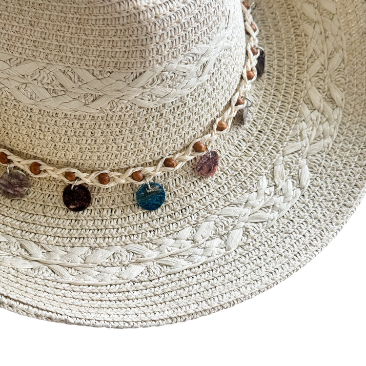 Sundara Cowgirl Hat | Natural with Boho Charms