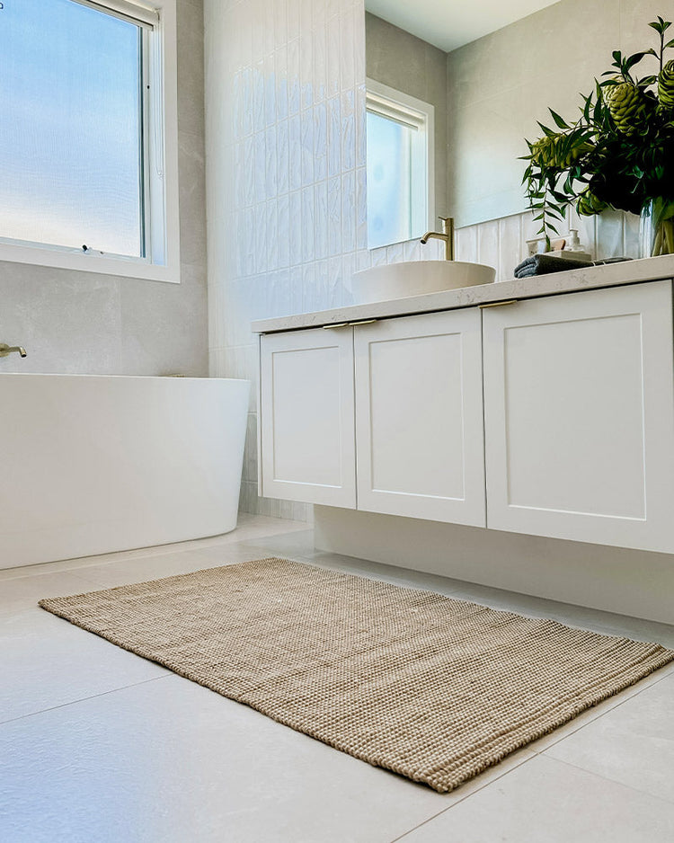 White Natural Jute Underlay