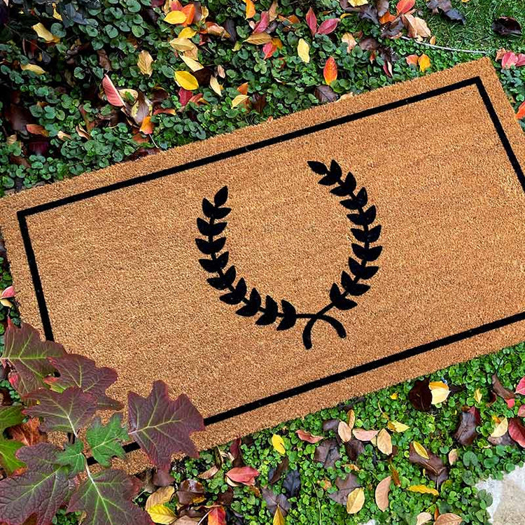 Wreath Embossed Doormat