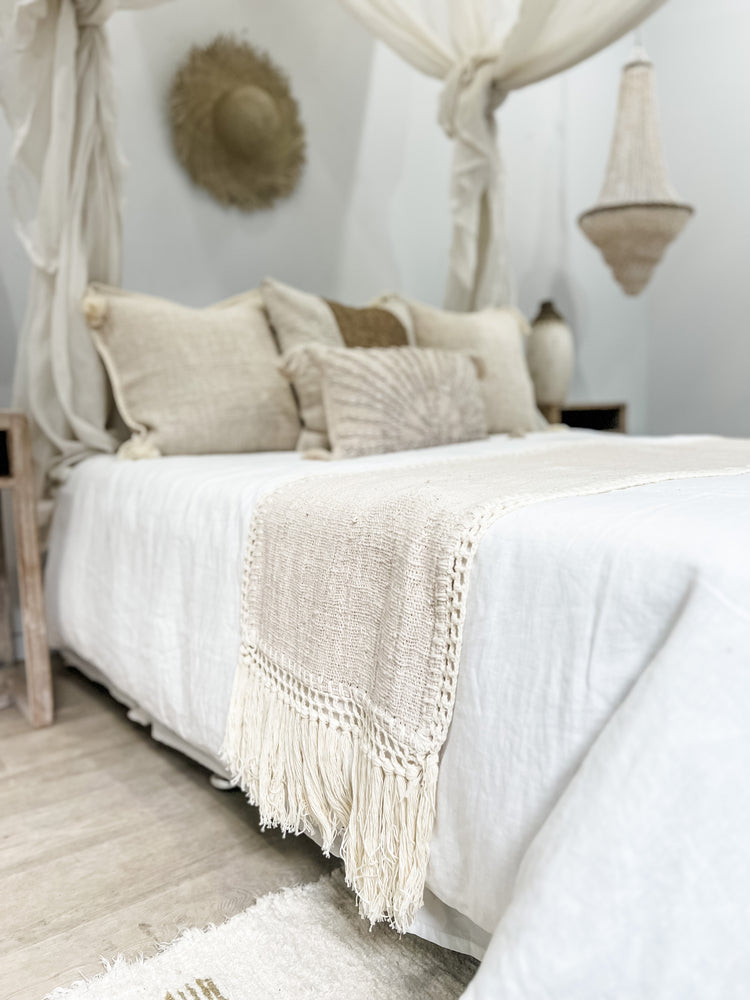 Salt Bed Runner | Table Runner | Fringe | 40x180cm Preorder