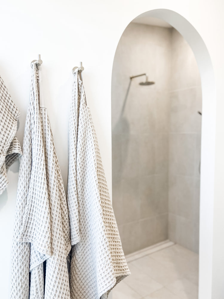 The Organic Co Waffle Bath Towel | Stone