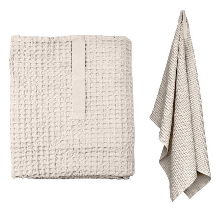 The Organic Co Waffle Bath Towel | Stone