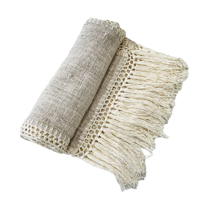 Salt Bed Runner | Table Runner | Fringe | 40x180cm Preorder