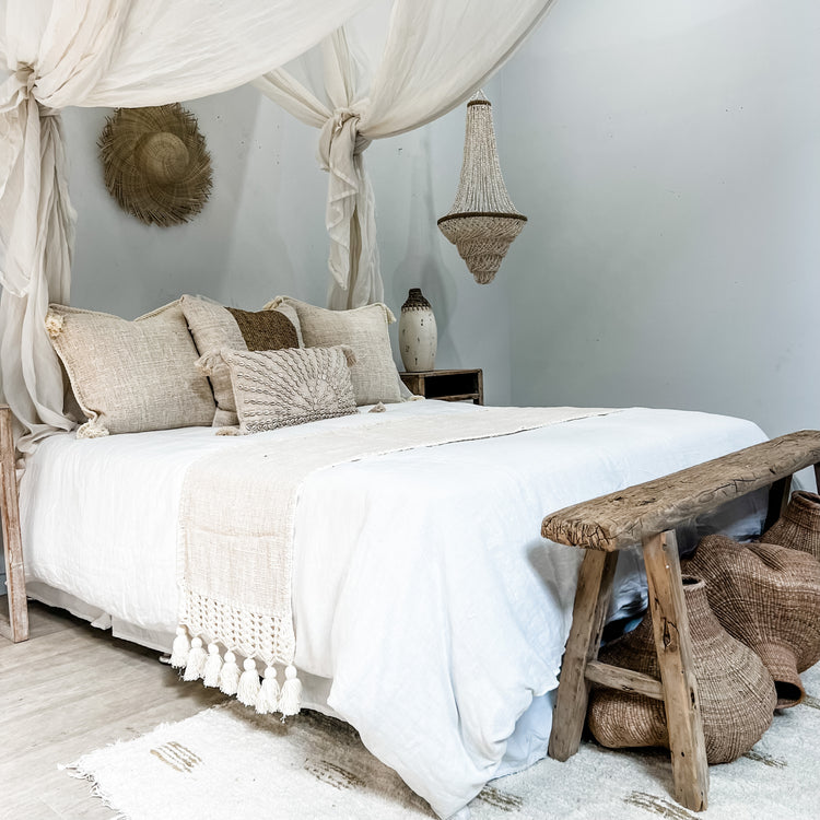 Salt Bed Runner | Table Runner | Crochet Tassel | 40x180cm Preorder