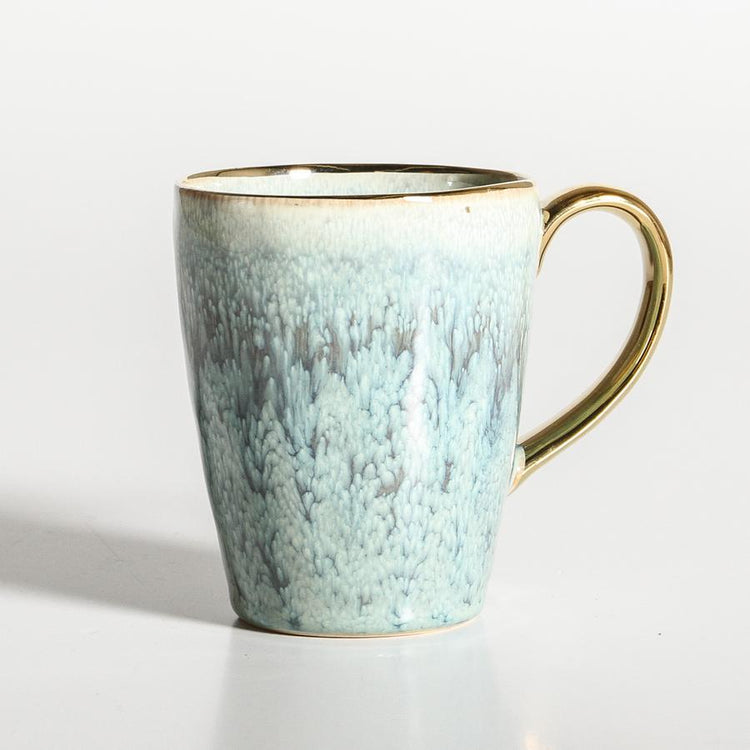Senseo Mug in Seamist featuring gold rim