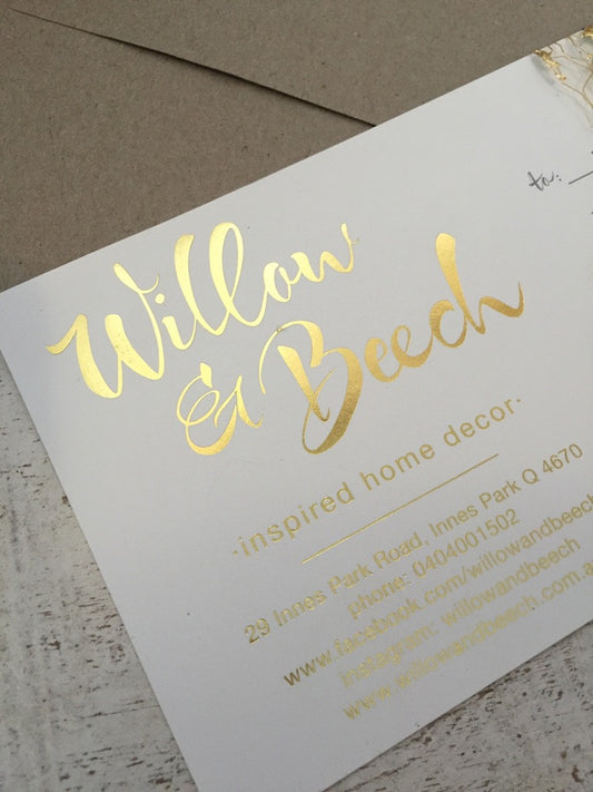 Willow & Beech Printed Gift Voucher