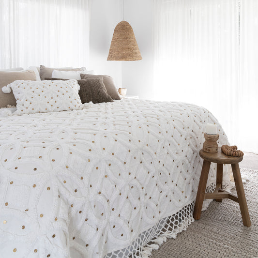 White Ivy Throw Coastal Decor