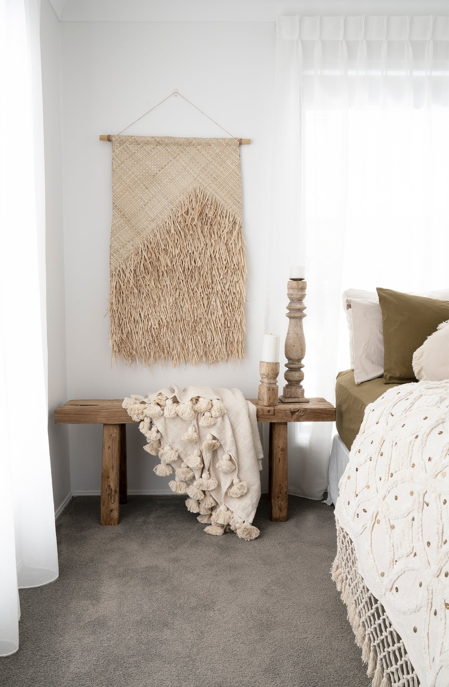 Maklak Tassel Throw Bohemian Style