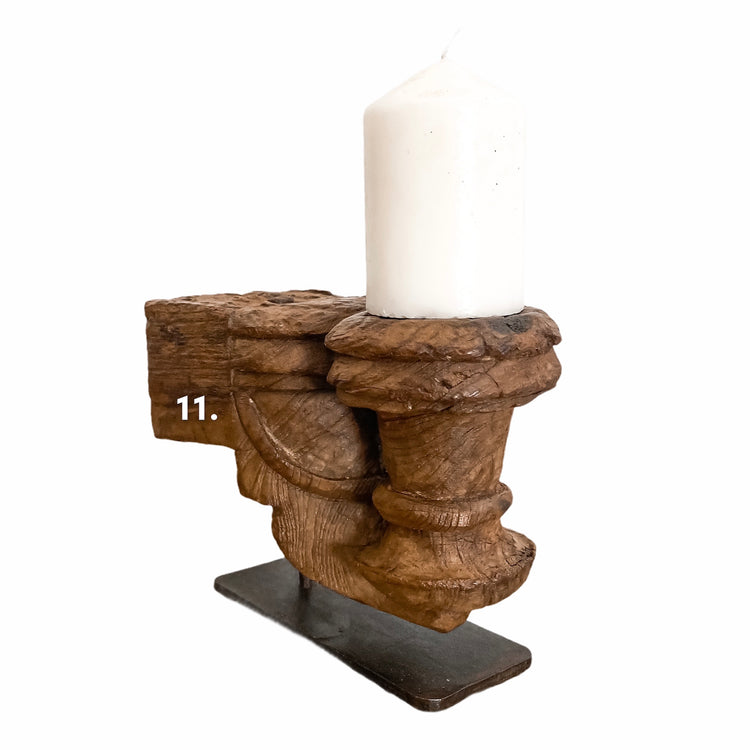 Indian Antique Candle Holder on Stand #11