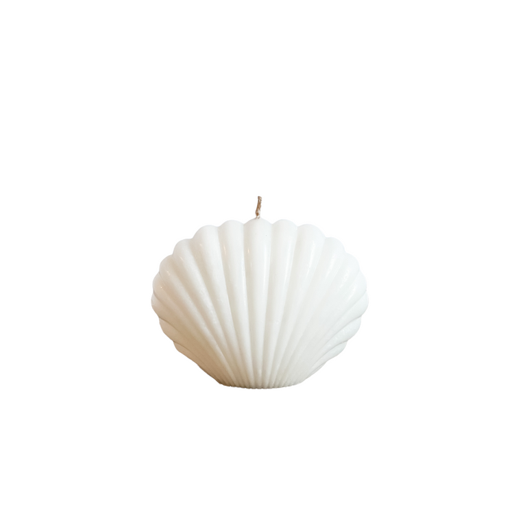 Bahamas Handmade Shell Candle | White | Willow & the Waves Collection