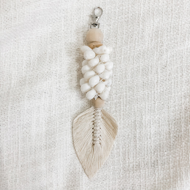 White Malibu Key Ring