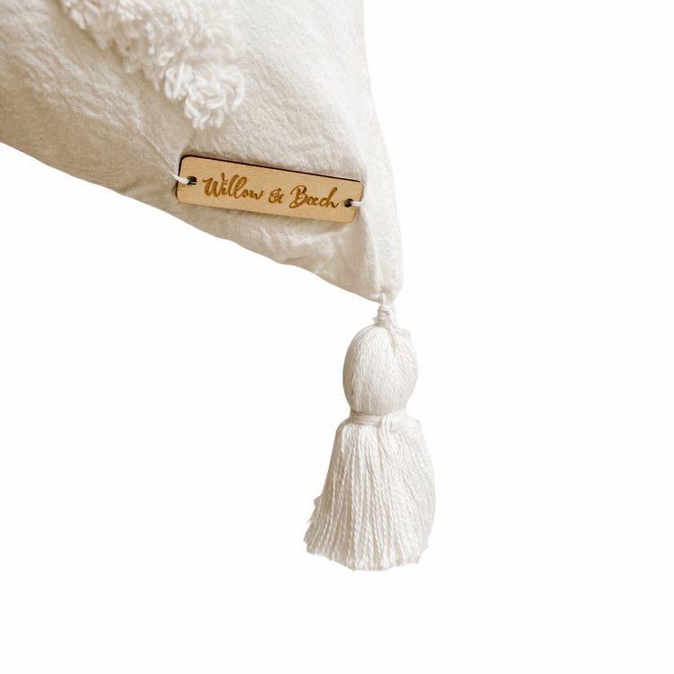 Aiyana White Cushion Cover by Willow & Beech