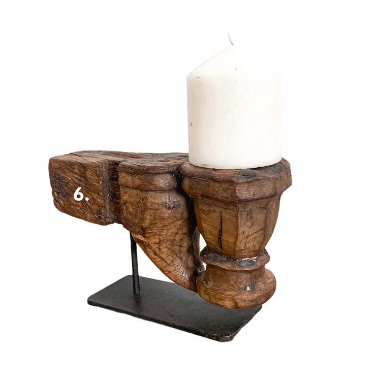 Indian Antique Candle Holder on Stand #6