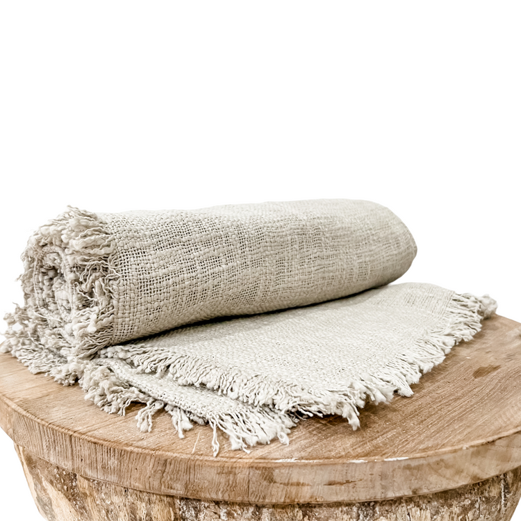 Peta Throw | Stone | 125x150cm