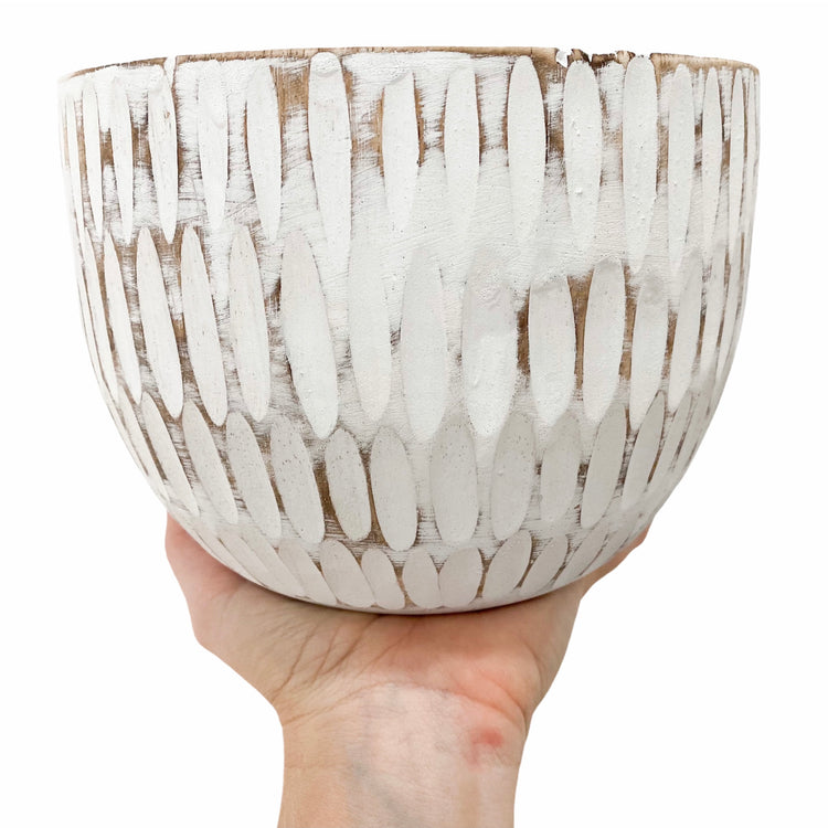 Breeze Whitewash Bowls Large
