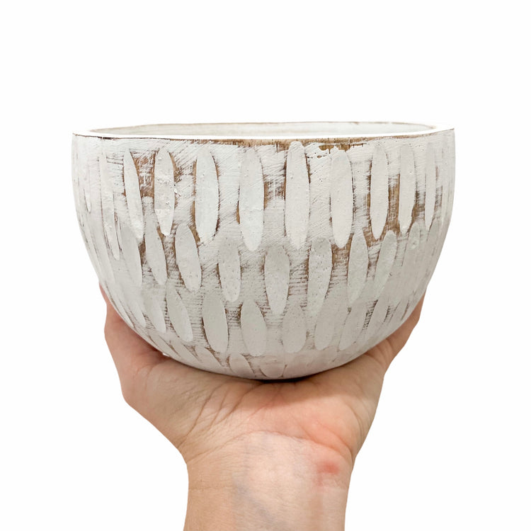 Breeze Whitewash Bowls Medium