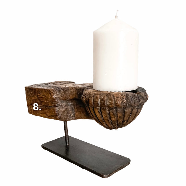 Indian Antique Candle Holder on Stand #8