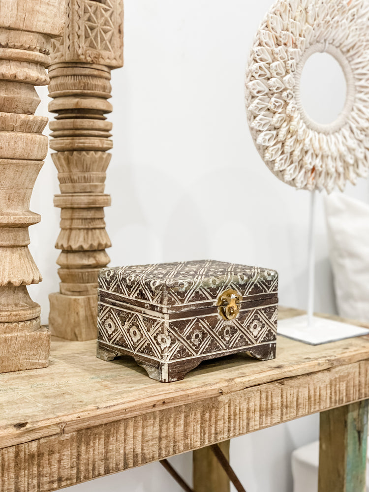 Moroccan Flower Chest Bohemian Style