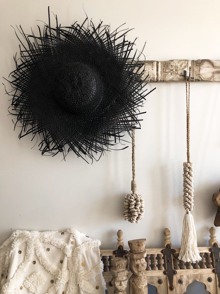Black Straw Sun Hat