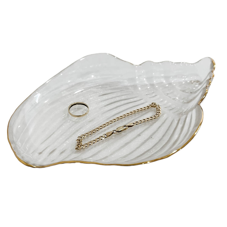 Glass Trinket Tray | Conch Shell