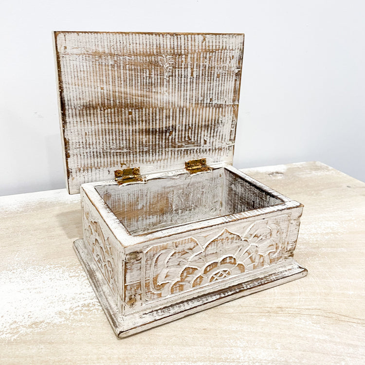 Whitewashed Flower Box