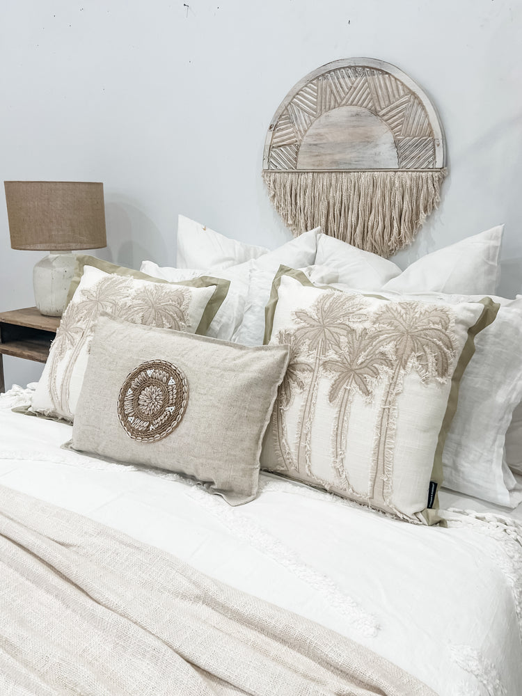 Siren Embellished Cushion | Cowrie Shell | 35x50cm