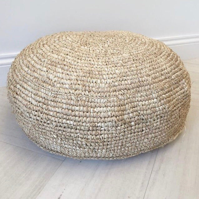 Natural Seagrass Pouffe