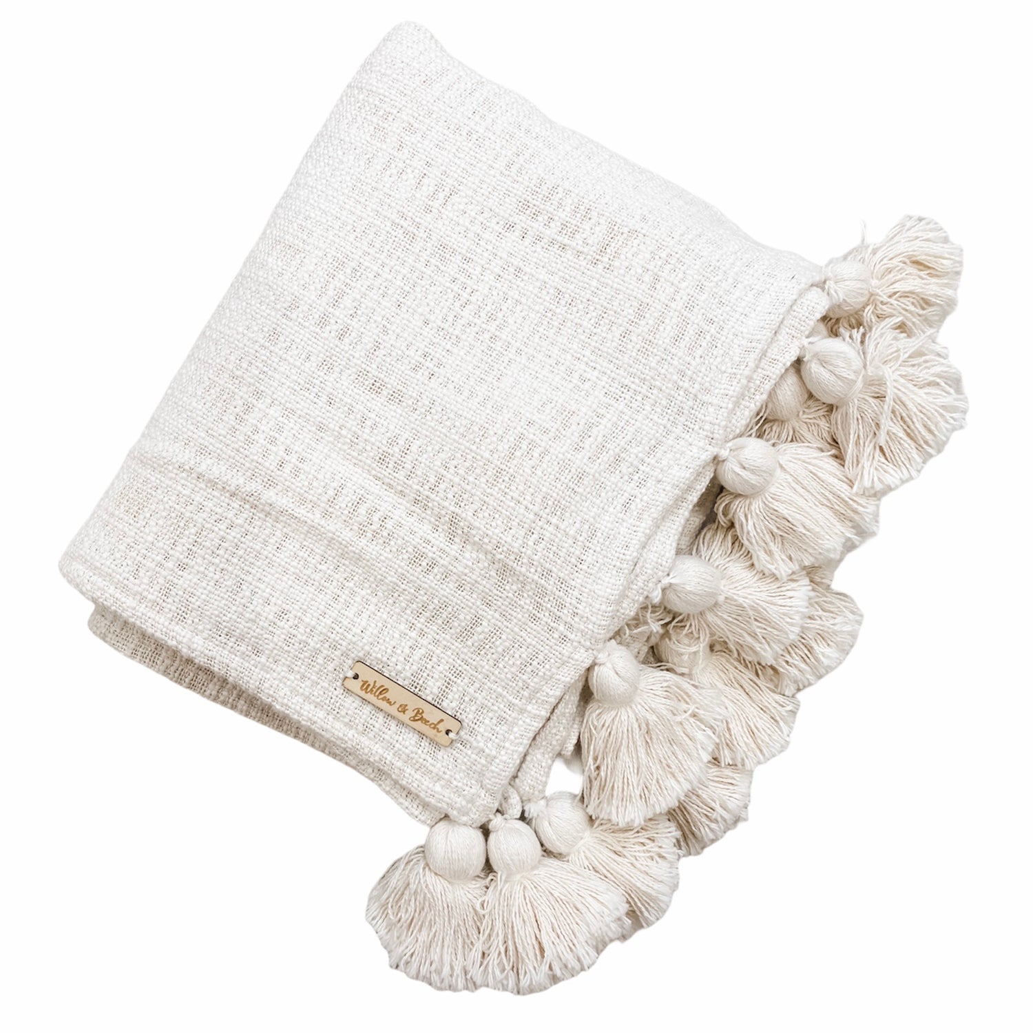 Maklak Tassel Throw Natural Homewares