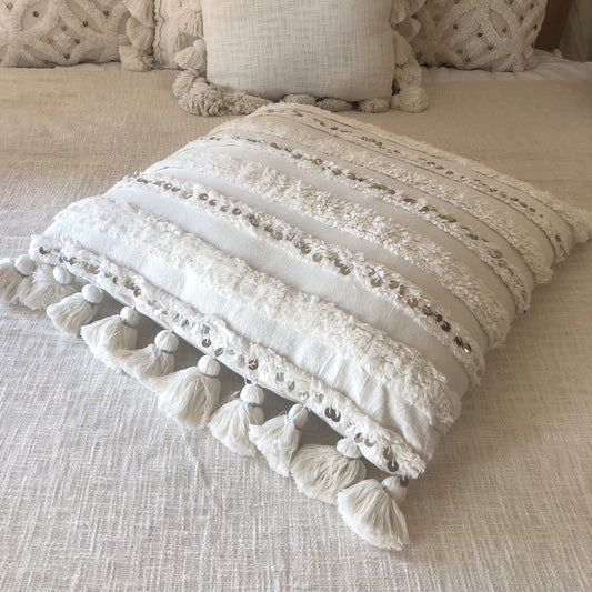 Harper Euro Cushion Cover – Soft White (60 x 60cm)