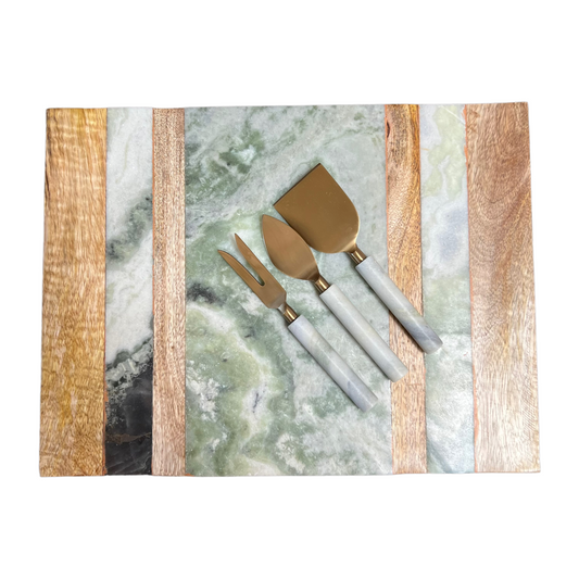 Mist Marble Cheese Knives | Set of 3